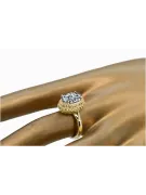 Vintažiniai papuošalai Žiedas Žirkoniai 14k geltono aukso vrc068y